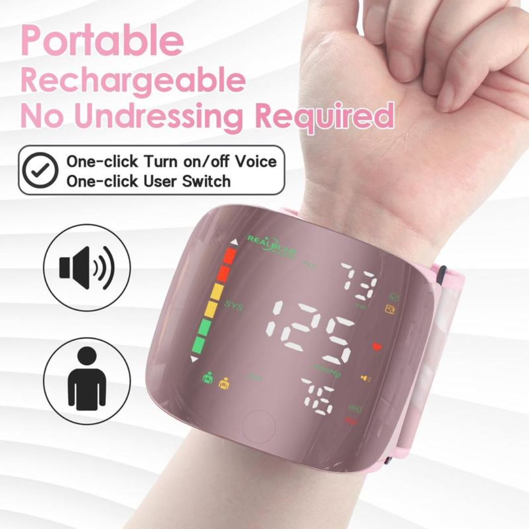 Voice-Assisted Wrist Blood Pressure Monitor